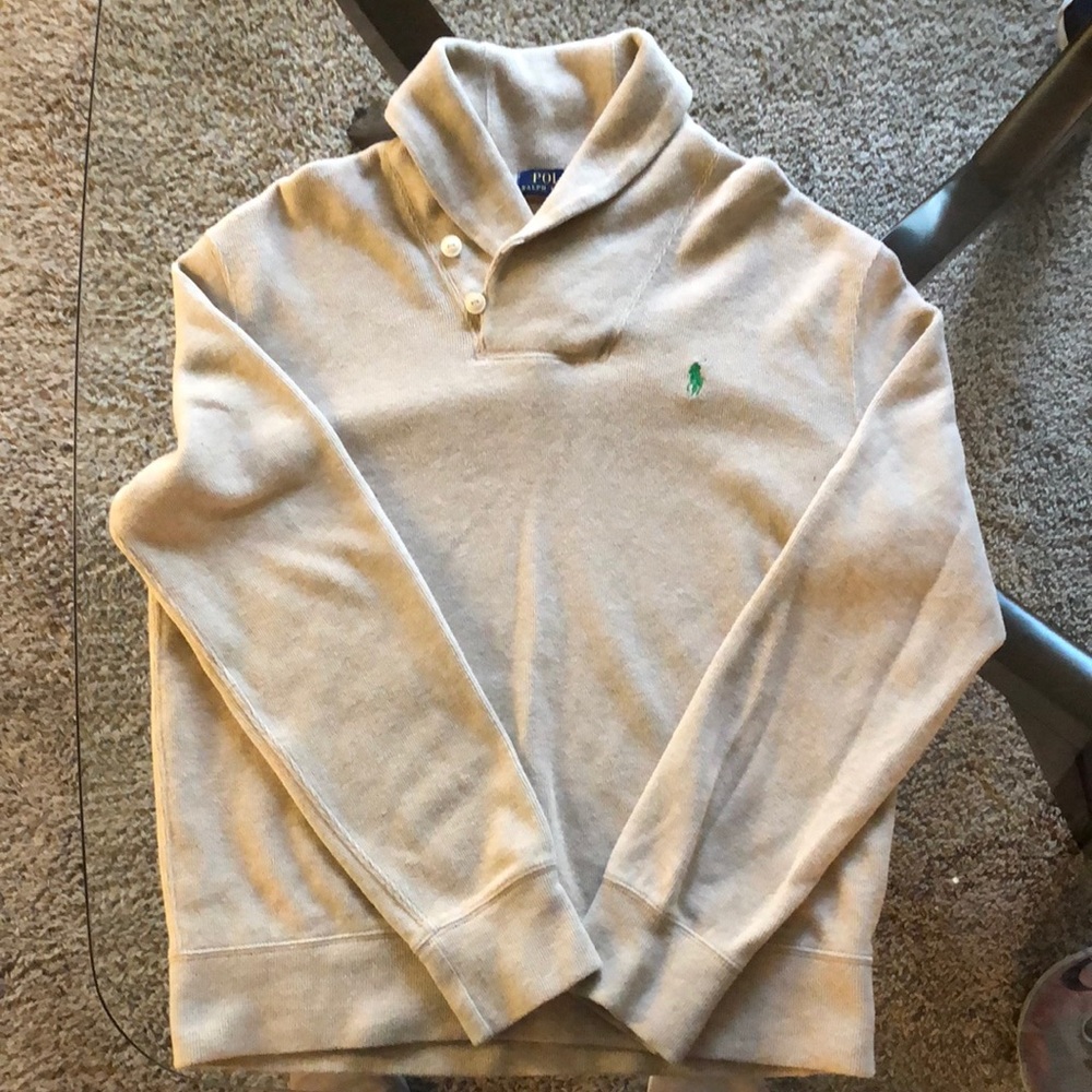 Polo shawl neck sweater Sz M